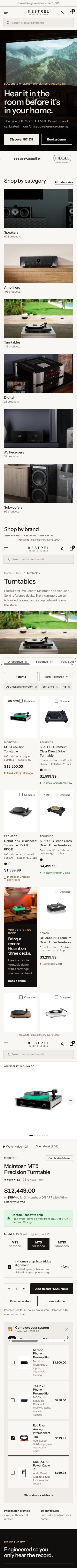 Demo hi-fi store on mobile